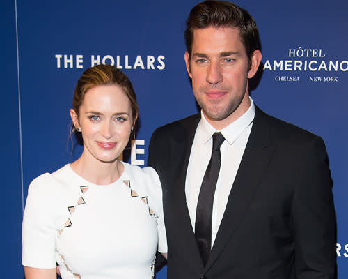 LOL! John Krasinski and Emily Blunt just casually “ran into” each other on the train