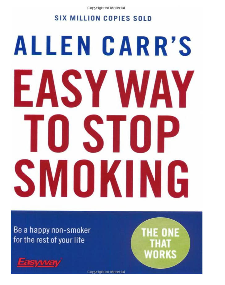 The book cover of "Easy Way to Stop Smoking" by Allan Carr.