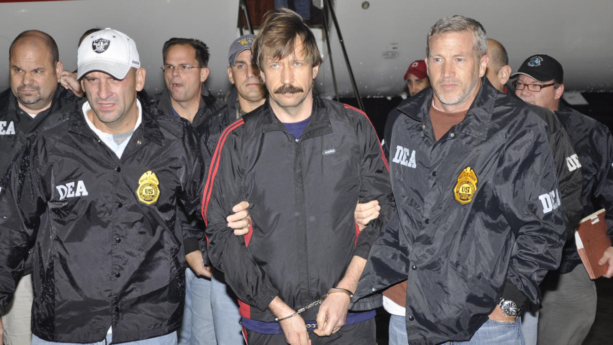 Viktor Bout arrives at Westchester County Airport in White Plains, N.Y., in 2010. 