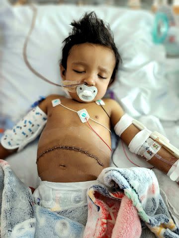 <p>UPMC Children's Hospital of Pittsburgh</p> Logan Salva at Pittsburgh’s UPMC Children's Hospital.