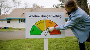 Simple landscaping tasks and chores like watering and mowing the lawn, cleaning the gutters, and safely storing combustibles are proven to increase a home’s survivability from wildfire.