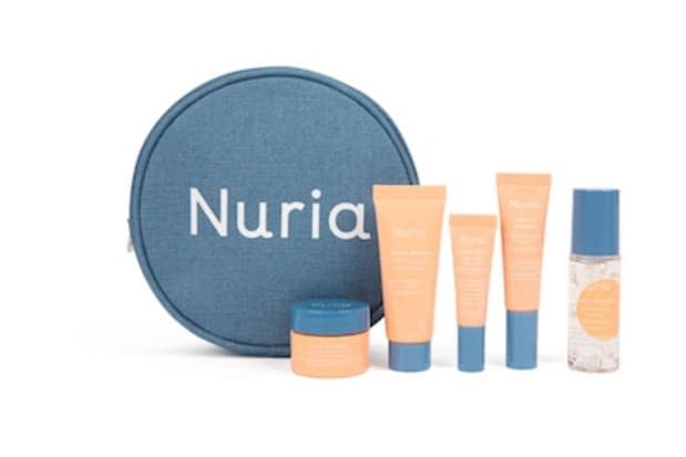 <p>A five-step skincare system, this set from Nuria is ideal for anyone with angry skin prone to breakouts.</p><p><strong><a href="https://go.skimresources.com?id=113896X1572730&xs=1&url=https%3A%2F%2Fnuriabeauty.com%2Fproducts%2Fstressed-skin-survival-set%3F_pos%3D1%26_sid%3D3f2d4065c%26_ss%3Dr%26sscid%3Dc1k6_7ivk4%26&sref=parade.com%2Fshopping%2Fbest-gifts-under-100" rel="noopener" target="_blank" data-ylk="slk:Stressed Skin Survival Set, $45 at Nuria;elm:context_link;itc:0;sec:content-canvas" class="link ">Stressed Skin Survival Set, $45 at Nuria </a></strong></p><p>Nuria</p>