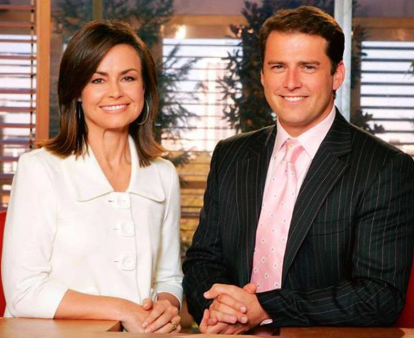 Until recently Lisa, pictured at the start of her career with Today next to Karl, worked for channel Nine. Source: Instagram