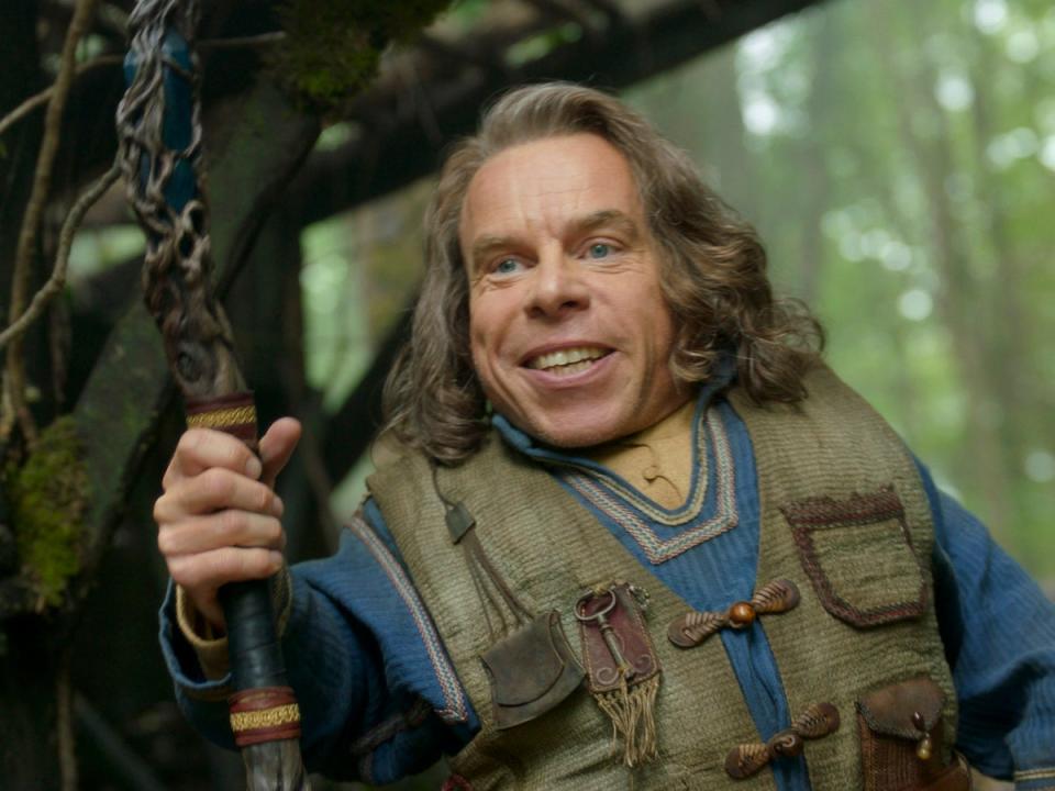 Warwick Davis reprising his Willow role in the new TV series ‘Willow’ (Lucasfilm/Disney)