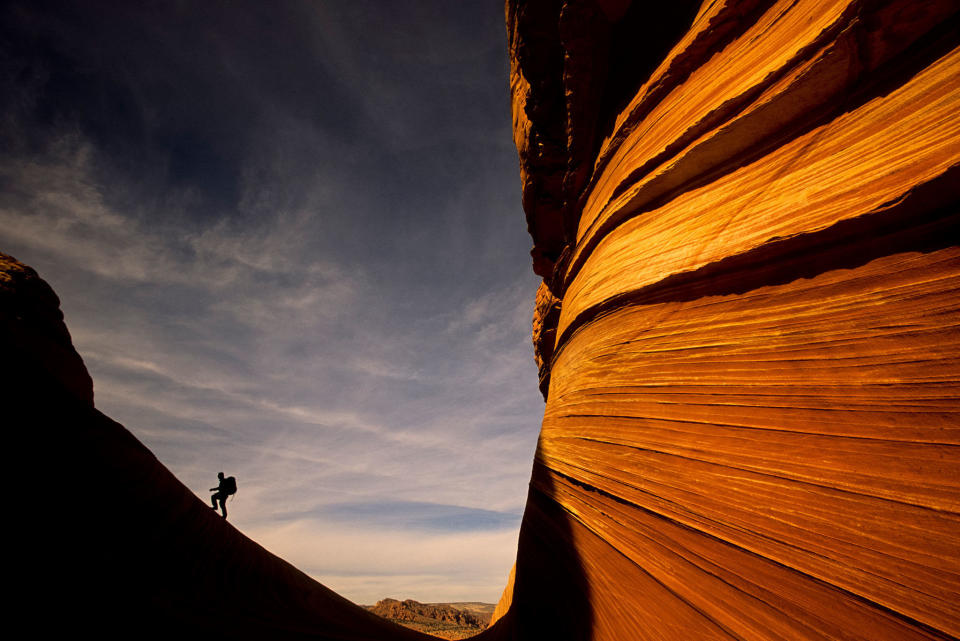 <strong>Length:</strong> 12 miles (13.3 kilometers) out and back<br /><br /><strong>Wow Factor: </strong>Find the most unique and lovely feature carved into red sandstone desert canyons.<br /><br /><strong>Do It: </strong>The <a href="http://adventure.nationalgeographic.com/adventure/trips/best-trails/canyon-hikes/">sandstone formations and erosion-carved slot canyons</a> of the Colorado Plateau are so stunning and varied, it&rsquo;s hard to choose just one as the most photogenic. But the Wave, deep within the canyons of the <a href="http://www.blm.gov/az/st/en/prog/blm_special_areas/wildareas/paria_vermilion.html" target="_blank">Paria Canyon/Vermilion Cliffs Wilderness</a> on the Arizona/Utah border, may just be the weirdest and most wonderful result of what ancient, uplifted red rock and eons of wind and water can create. Rain and flash floods began sculpting the Wave, exposing different grain layers of Jurassic-era sandstone in the canyon over millennia. Then wind finished the job, smoothing out a unique piece of natural art: a canyon that captures the undulating movement of water and wind over the rock. It&rsquo;s also an accomplishment to get here&mdash;the easiest hike via Wire Pass Wash rambles through unforgiving sandstone desert, and there is no maintained trail to the Wave itself, so finding it requires GPS skills.<br /><br /><strong>Don&rsquo;t: </strong>Hike to the Wave without a <a href="http://www.blm.gov/az/st/en/arolrsmain/paria/coyote_buttes/permits.html" target="_blank">permit</a>. Part of the beauty of the place is that the crowds are limited thanks to a 20-person-a-day limit in the Coyote Buttes North Area.