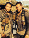 <p>Given the fact that <i>Mad Max: Fury Road</i> was action-packed from start to finish, Hardy definitely required some brawny backup (pictured here with his stunt double, Jacob Tomuri).</p><p><i>(Photo: Instagram)</i></p>