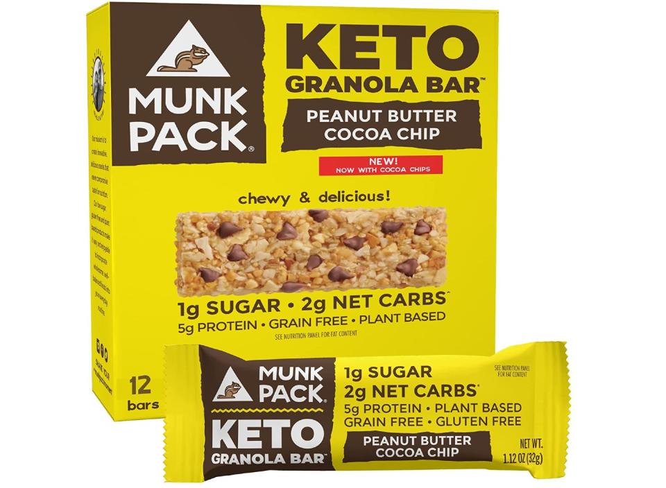 Boost your energy and reduce your cravings with these keto granola bars. (Source: Amazon)