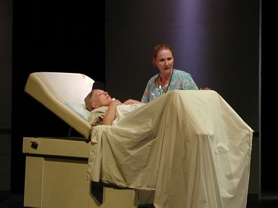 Suzanne Fountain played a nurse in a play called "Wit" in 2002. 