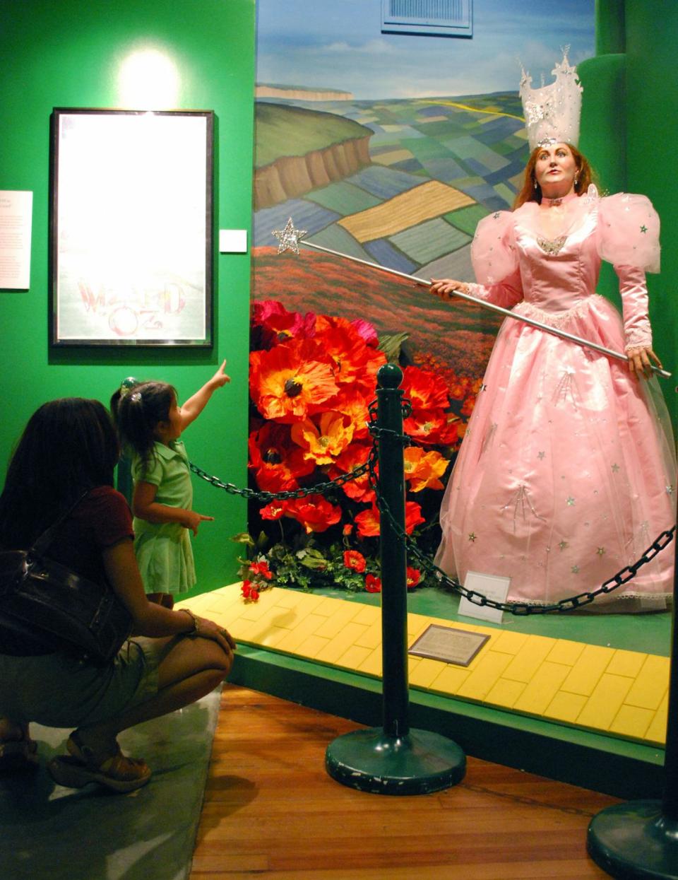 <p>Make sure to show your kids <em>The Wizard of Oz</em> before your Kansas trip, so that they recognize all the famous characters they'll see at the <a href="https://ozmuseum.com/pages/visit" rel="nofollow noopener" target="_blank" data-ylk="slk:OZ Museum;elm:context_link;itc:0;sec:content-canvas" class="link ">OZ Museum</a> in Wamego. Explore over 2,000 artifacts from the classic film, including a pair of ruby slippers that were made for the 50th anniversary of the movie with 3,500 Swarovski crystals.</p>