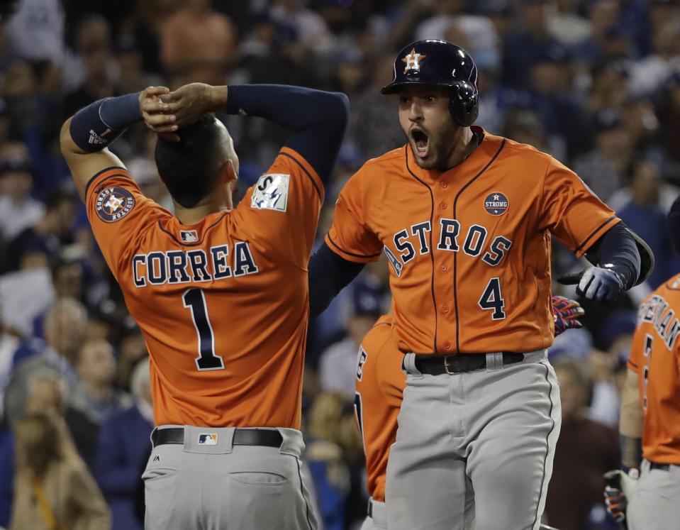 George Springer overcame a rough Game 1 to win World Series MVP. (AP Photo/David J. Phillip)