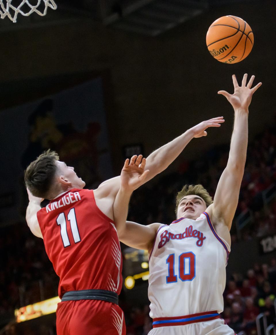 Illinois State freshman guard and former De Pere star Johnny Kinziger (11) started the final nine games of the season for ISU.