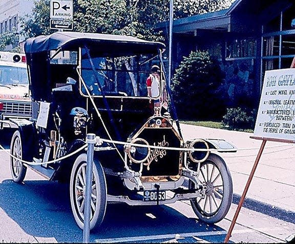 This is a photo of a 1911 Gaylord car. The first Gaylord car was actually built in Detroit and driven to Gaylord sometime in August of 1910 as the plant was still under construction at the time.