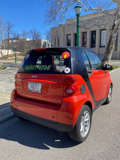 John Bickley's Smart car seen from the back