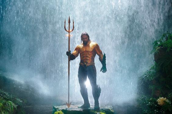 Jason Momoa as Aquaman (Warner Bros/AP)