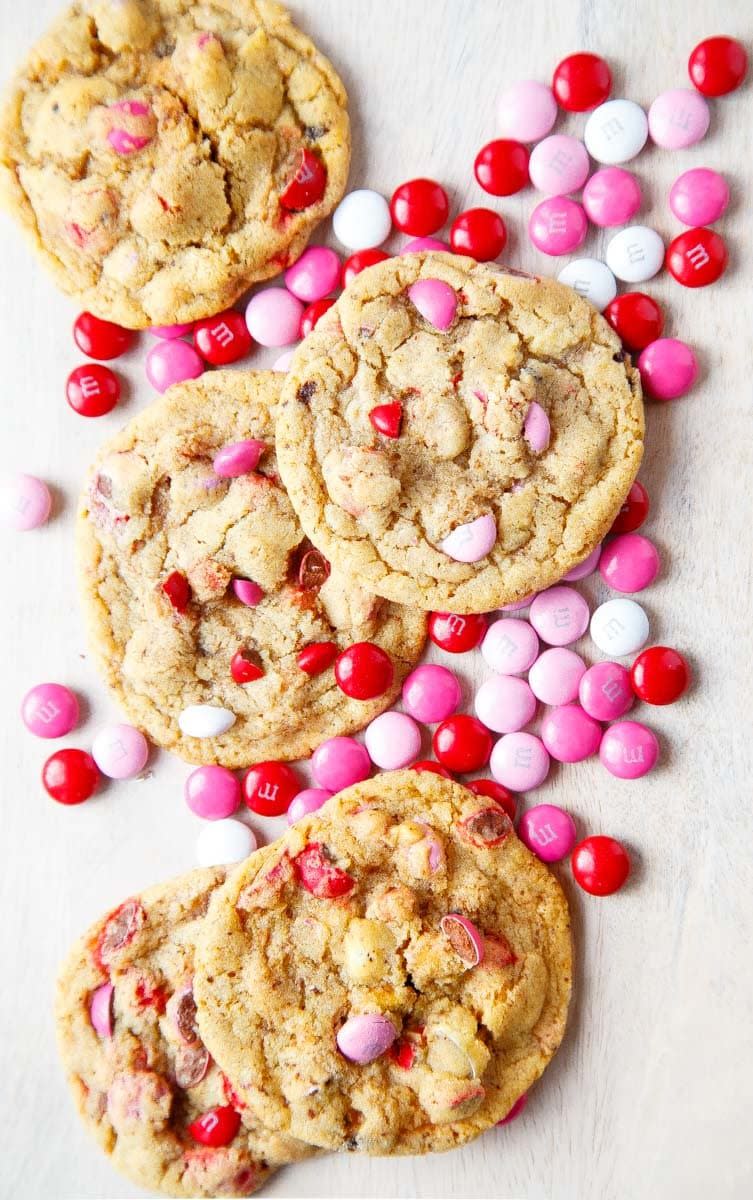 Valentine's Day M&M Cookies