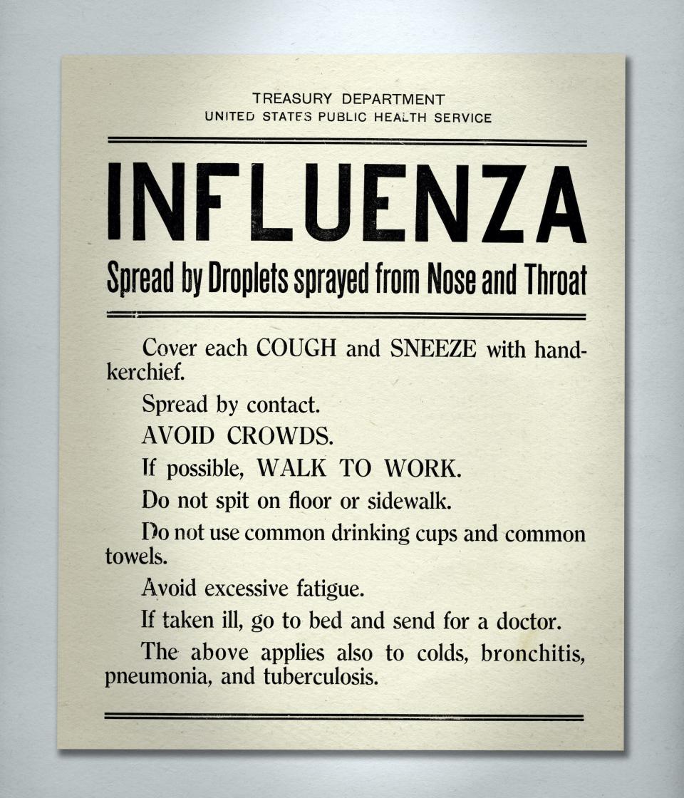 1918 flu poster