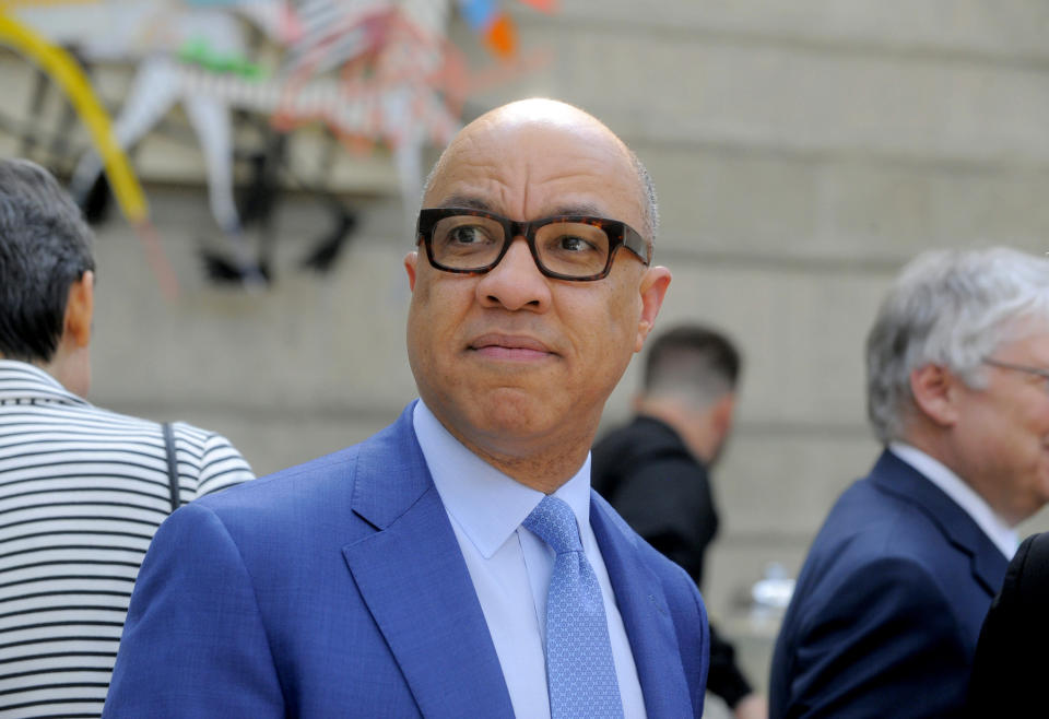 FILE - In this June 16, 2015 file photo, Ford Foundation President Darren Walker attends a reception at the Charles H. Wright Museum in Detroit. On Thursday, July 25, 2019, Walker and Elizabeth Alexander, president of the Andrew W. Mellon Foundation, shepherded a $30 million deal to buy the photo archive of Ebony and Jet, America's most iconic black magazines. (Steve Perez/Detroit News via AP, File)