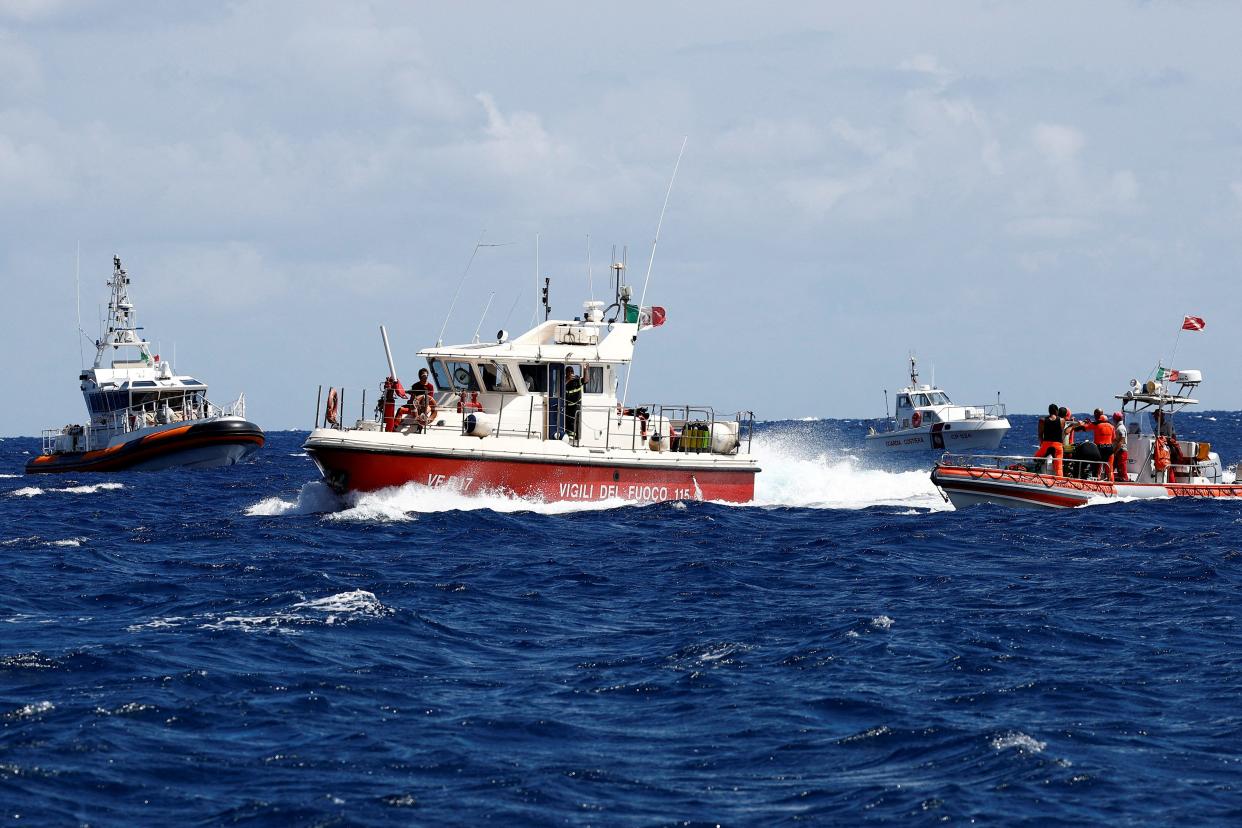 A rescue operation continued on Tuesday after the Bayesian sank and six passengers were still missing.