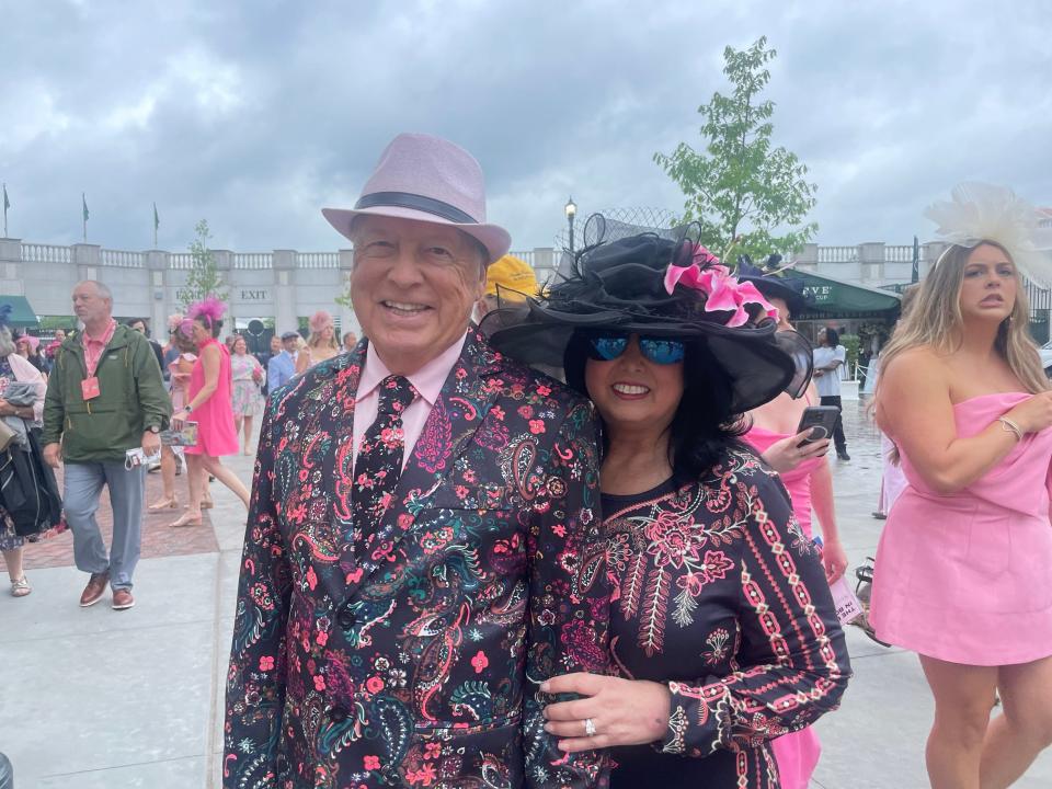 Tampa, Florida residents Gordon and Nancy Tunstall joined friends from Ohio and North Carolina for Kentucky Oaks Day.