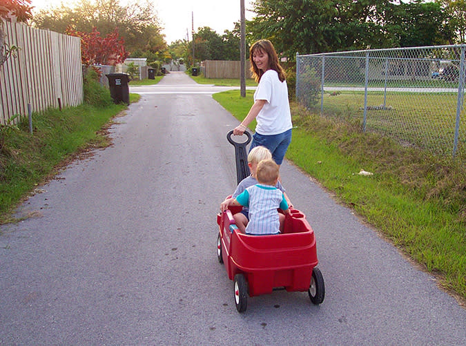 33. Pull them in a wagon