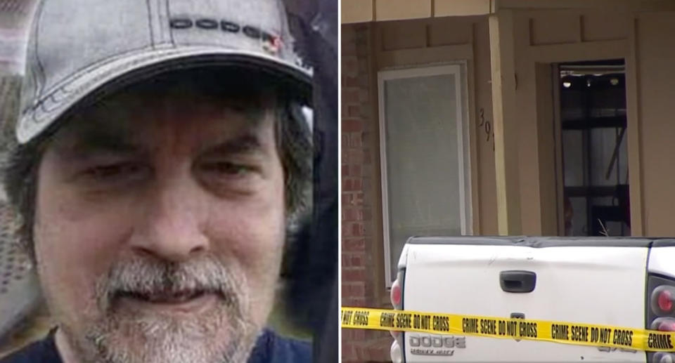 David Kaser seen left and the home where the crime was committed right. 