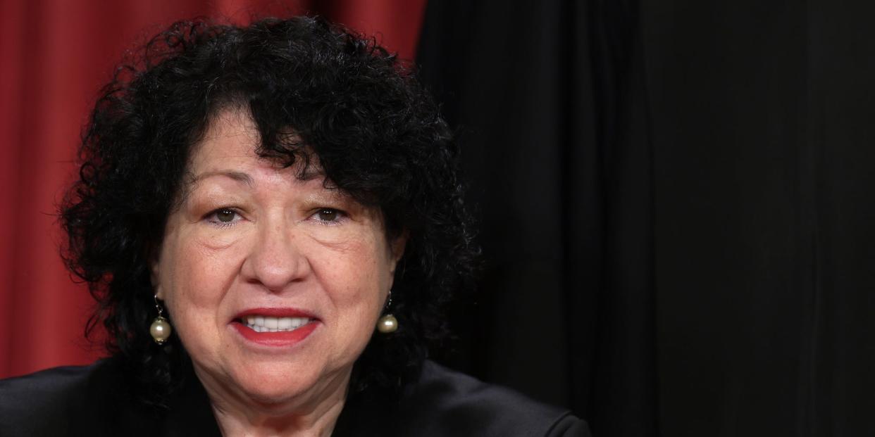 Supreme Court Associate Justice Sonia Sotomayor poses for an official portrait on October 7, 2022.