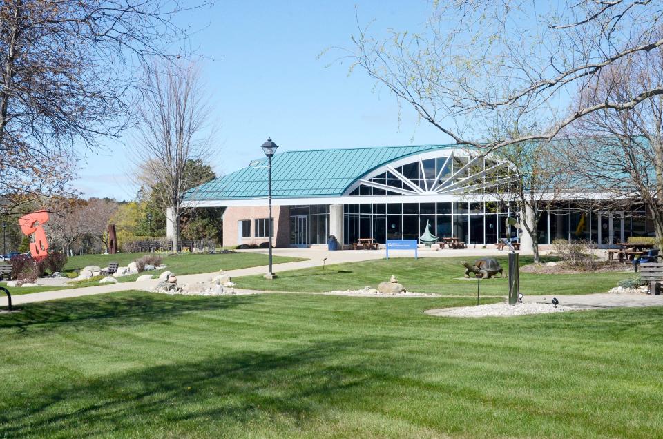 Part of the North Central Michigan College campus is shown.