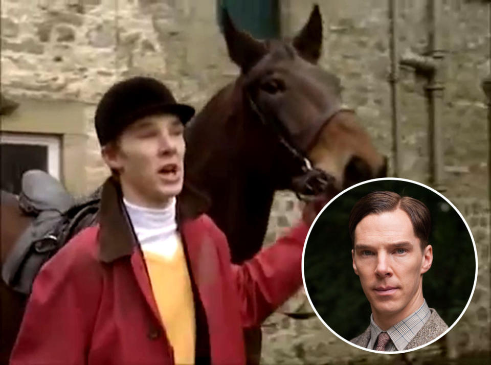 <p>In 2000, Cumberbatch appeared in the 60s-set ITV cop show ‘Heartbeat’ as Charles <a rel="nofollow noopener" href="https://www.youtube.com/watch?v=0Uf_7oqSjvM" target="_blank" data-ylk="slk:a horse-riding toff;elm:context_link;itc:0;sec:content-canvas" class="link ">a horse-riding toff</a> (who’d have guessed?) who gets mixed up in a crime when he borrows his uncle’s Rolls Royce. He made a second appearance in the Sunday night nostalgia-fest in 2004 playing a totally different character.</p>