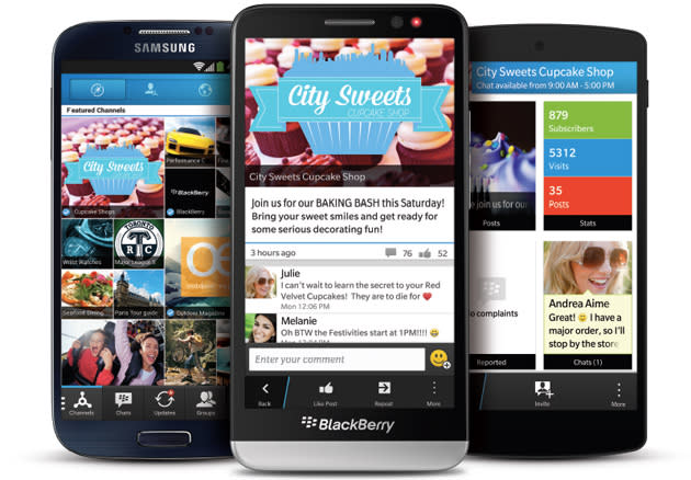 BBM Channels on BlackBerry 10 and Android