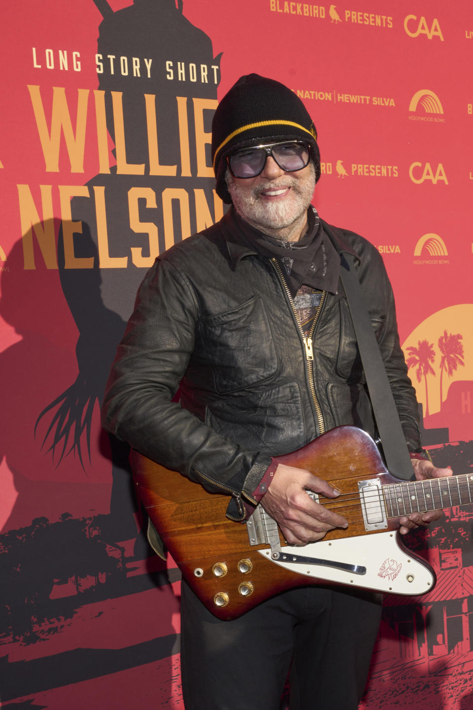 Daniel Lanois arrives at Willie Nelson 90, celebrating the singer's 90th birthday on Saturday, April 29, 2023, at the Hollywood Bowl in Los Angeles. (Photo by Allison Dinner/Invision/AP)