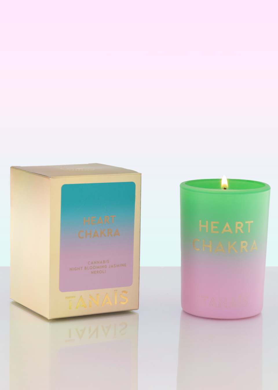 <p><strong>Tanaïs </strong></p><p>studiotanais.com</p><p><strong>$60.00</strong></p><p><a href="https://www.studiotanais.com/collections/portals-candle-collection/products/heart-chakra-8-oz-candle" rel="nofollow noopener" target="_blank" data-ylk="slk:Shop Now;elm:context_link;itc:0;sec:content-canvas" class="link ">Shop Now</a></p><p>Founded by novelist Tanaïs in 2014, the eponymous label sells socially conscious, colorful and stylish goods. The Heart Chakra Candle has scents of cannabis, jasmine, neroli, pink grapefruit, wild white pine and rose petals for an intoxicating and balancing fragrance. </p>