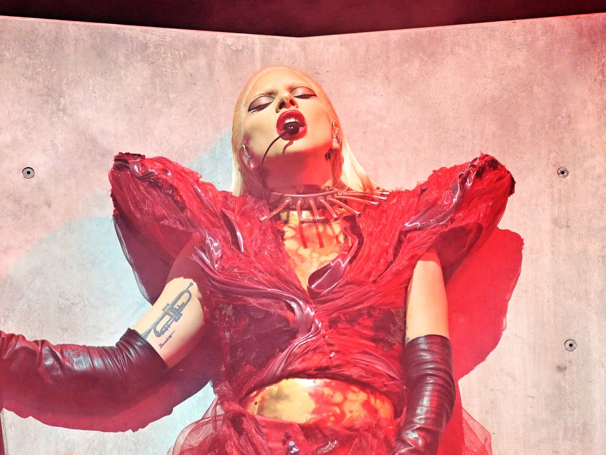 Lady Gaga performing at Old Trafford (Samir Hussein/Getty Images for Live Nation )