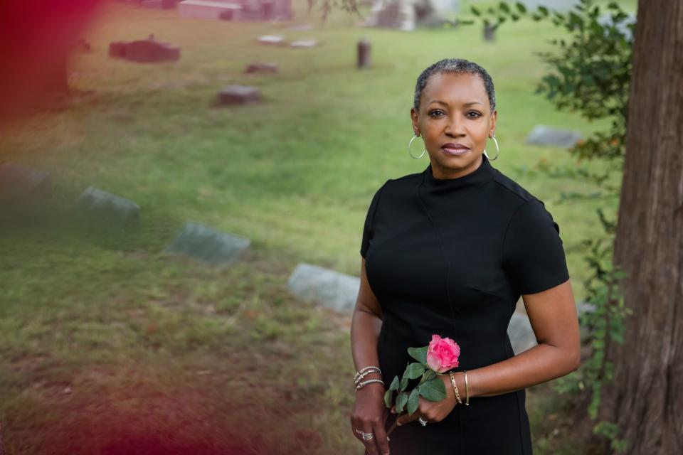 Vangela M. Wade in Greenwood Cemetery in Jackson, Miss., in October 2014.