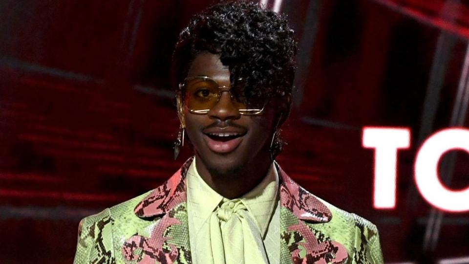 In this October photo, Lil Nas X accepts the Top Hot 100 Song Award onstage at the 2020 Billboard Music Awards, broadcast from the Dolby Theatre in Los Angeles. (Photo by Kevin Winter/Getty Images)