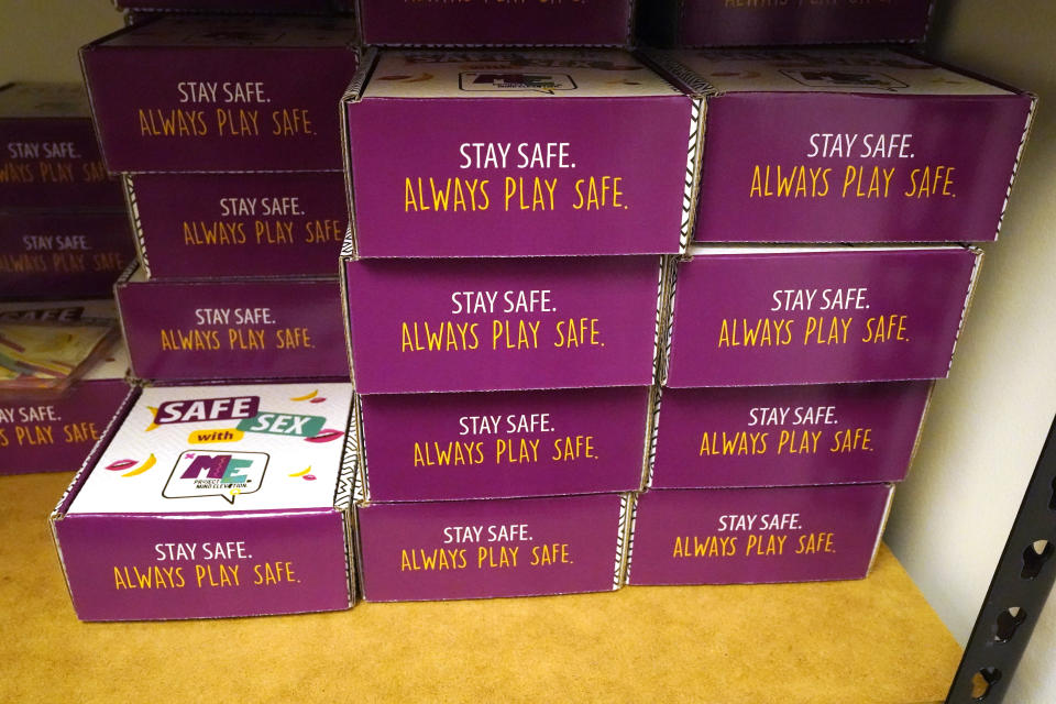 Materials for teens and parents on pregnancy and sexually transmitted infections provided by Teen Health Mississippi are displayed Tuesday, Sept. 26, 2023, in Jackson, Miss. Many states are shifting their approach to sex education in K-12 schools with stricter regulations on when and what students learn about their bodies. It's a move that has further complicated and polarized sex education. (AP Photo/Rogelio V. Solis)
