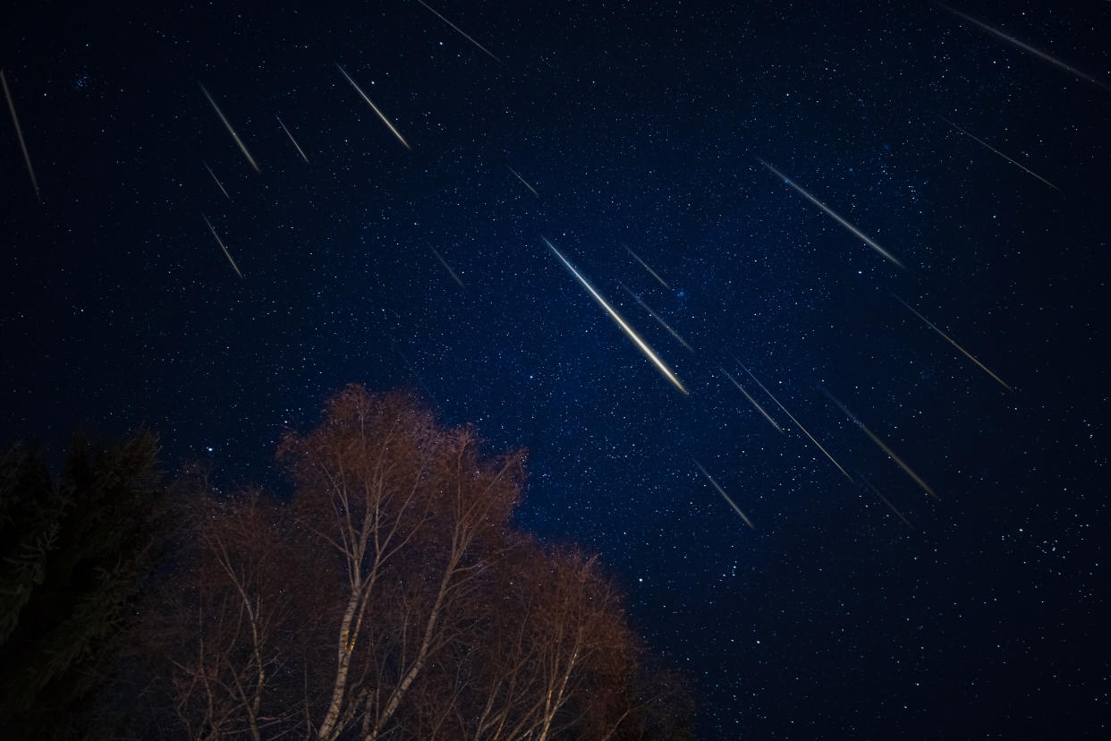 A meteor shower