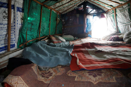 The interior of a fisherman's houseboat is seen as it sails in a canal at Burullus lake in front of Egypt's Nile Delta village of El Shakhluba, in the province of Kafr el-Sheikh, Egypt May 5, 2019. Picture taken May 5, 2019. REUTERS/Hayam Adel