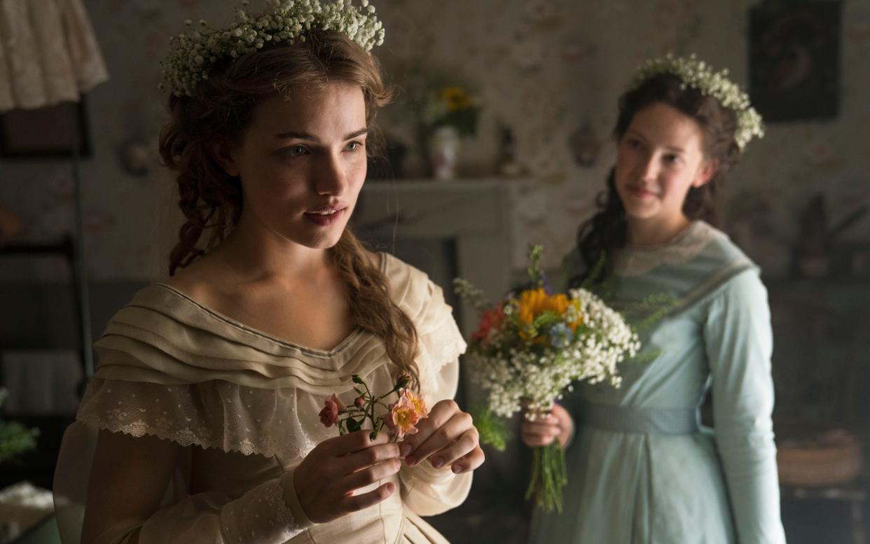 Anne Elwy and Willa Fitzgerald as sisters Beth and Meg March - WARNING: Use of this copyright image is subject to the terms of use of BBC Pictures' Digital Picture Service (BBC Pictures) as set out at www.bbcpictures.co.uk. In particular, this image may only be published by a registered User of BBC Pictures for editorial use for the purpose of publicising the relevant BBC programme, personnel or activity during the Publicity Period which ends three review weeks following the date of transmission and provided the BBC and the copyright holder in the caption are credited. For any other purpose whatsoever, including advertising and commercial, prior written approval from the copyright holder will be required.