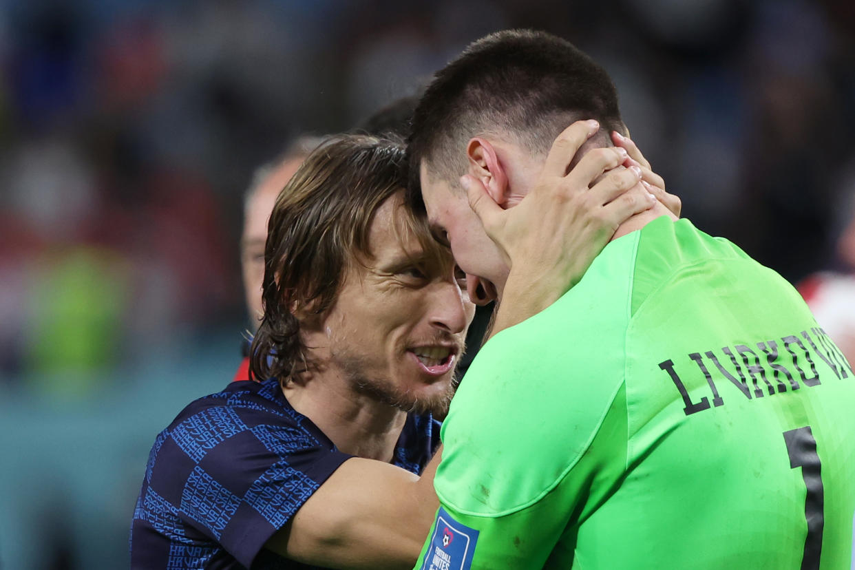 Luka Modric y Dominik Livakovic han sido las grandes figuras de Croacia en Qatar 2022 (Foto: Goran Stanzl/Pixsell/MB Media/Getty Images)