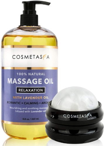 massage oil and roller ball