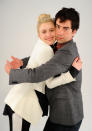 NEW YORK, NY - APRIL 25: Actress Greta Gerwig and actor Hamish Linklater of the film 'Lola Versus' visit the Tribeca Film Festival 2012 portrait studio at the Cadillac Tribeca Press Lounge on April 25, 2012 in New York City. (Photo by Andrew H. Walker/Getty Images)