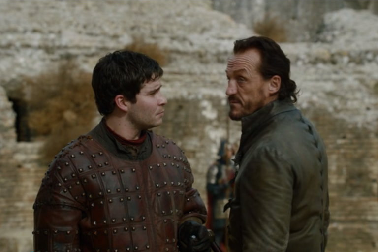 Bronn took Pod for an impromptu pint. Copyright: [HBO]