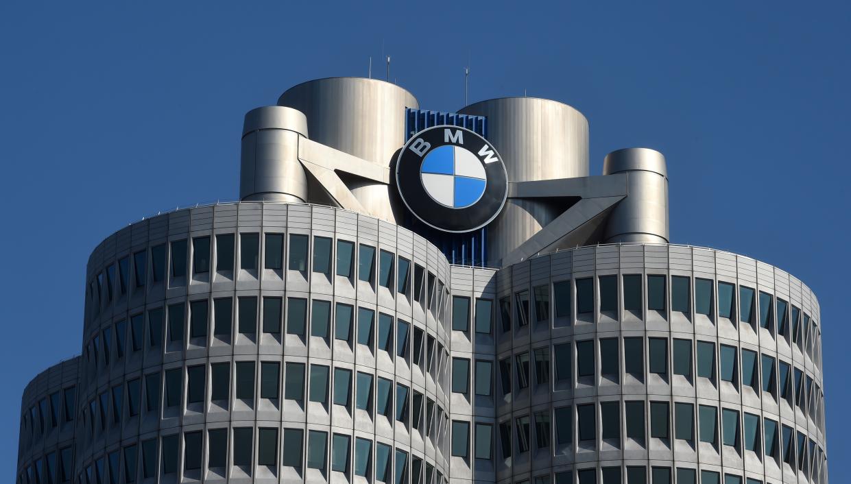 A picture taken on March 18, 2020 shows a view of the headquarters of German carmaker BMW in Munich, southern Germany, before the group presents its financial results for 2019. - BMW said it would close European and South African factories accounting for half its output for a month, matching other car giants stricken by coronavirus containment measures. It also warned that profits this year would be significantly lower as a result of the crisis. (Photo by Christof STACHE / AFP) (Photo by CHRISTOF STACHE/AFP via Getty Images)