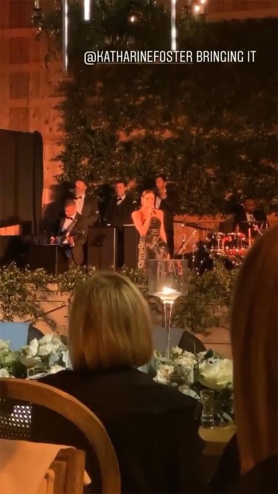 Katherine McPhee performing at Erin Foster's wedding | Charles Porch/Instagram