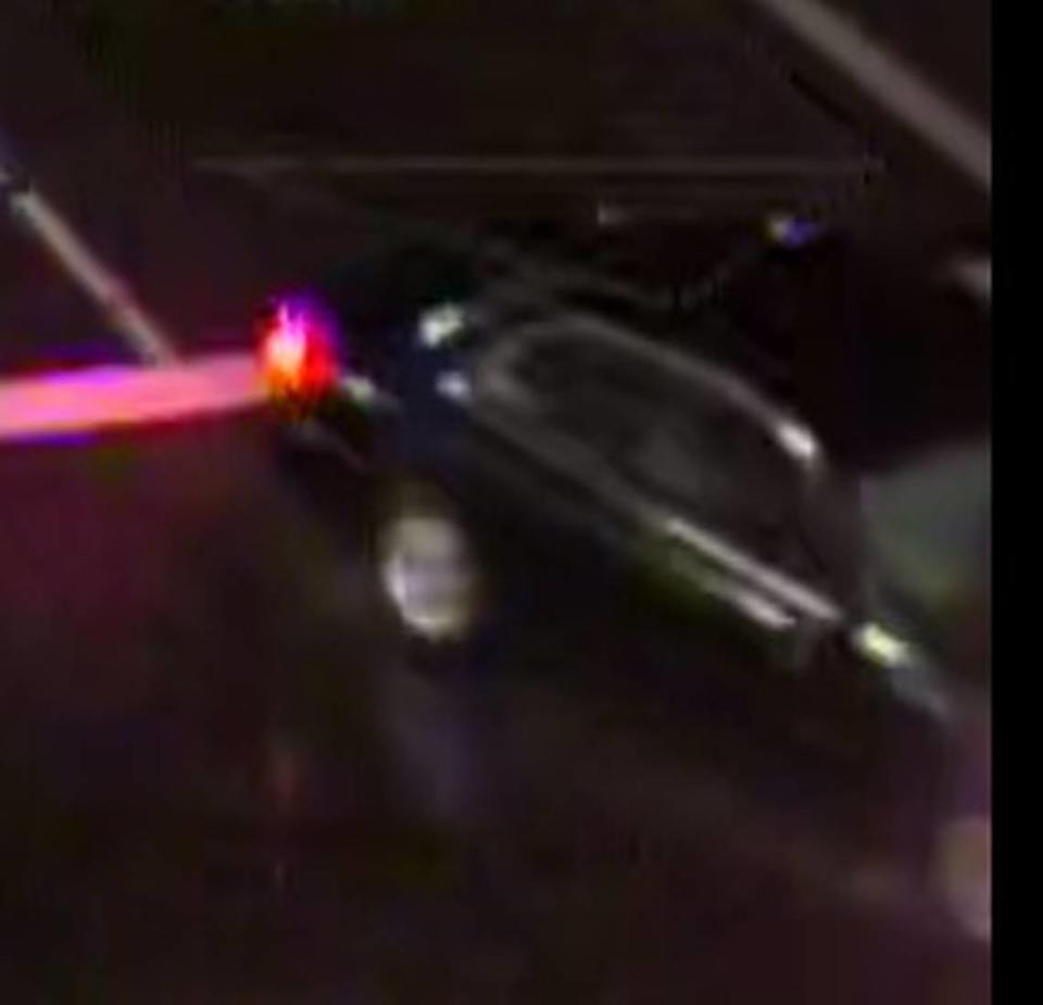 Richland police are looking for this car that was seen hitting a man crossing Columbia Center Boulevard.