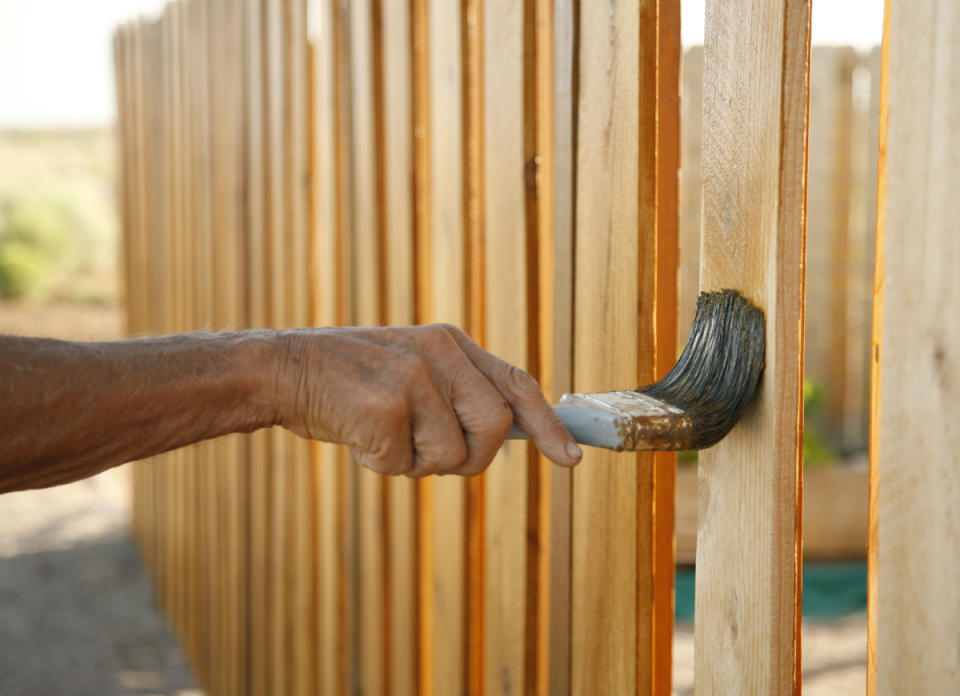 <body> <p>Does your <a rel="nofollow noopener" href=" http://www.bobvila.com/articles/genius-the-easy-way-to-add-privacy-to-a-chain-link-fence/?bv=yahoo" target="_blank" data-ylk="slk:wood fence;elm:context_link;itc:0;sec:content-canvas" class="link ">wood fence</a> need to be resealed before winter? The splash test can give you a definitive answer. Toss a glass full of water against a heavily weathered area of the fence. If the wood absorbs the water and darkens, it’s time to reseal the wood. On the other hand, if the water rests on the surface of the fence, this is one fall maintenance task you can skip!</p> <p><strong>Related: <a rel="nofollow noopener" href=" http://www.bobvila.com/slideshow/12-backyard-updates-you-can-do-in-a-day-50125?bv=yahoo" target="_blank" data-ylk="slk:12 Backyard Updates You Can Do in a Day;elm:context_link;itc:0;sec:content-canvas" class="link ">12 Backyard Updates You Can Do in a Day</a> </strong> </p> </body>