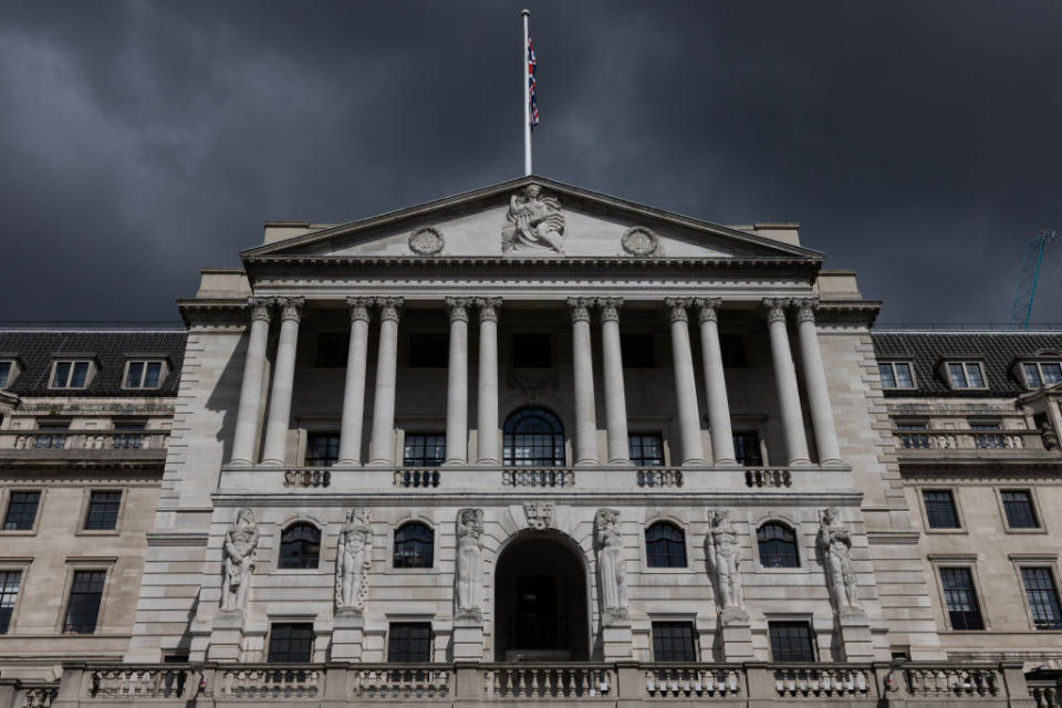 op economists expect the Bank of England to start cutting interest rates in May 