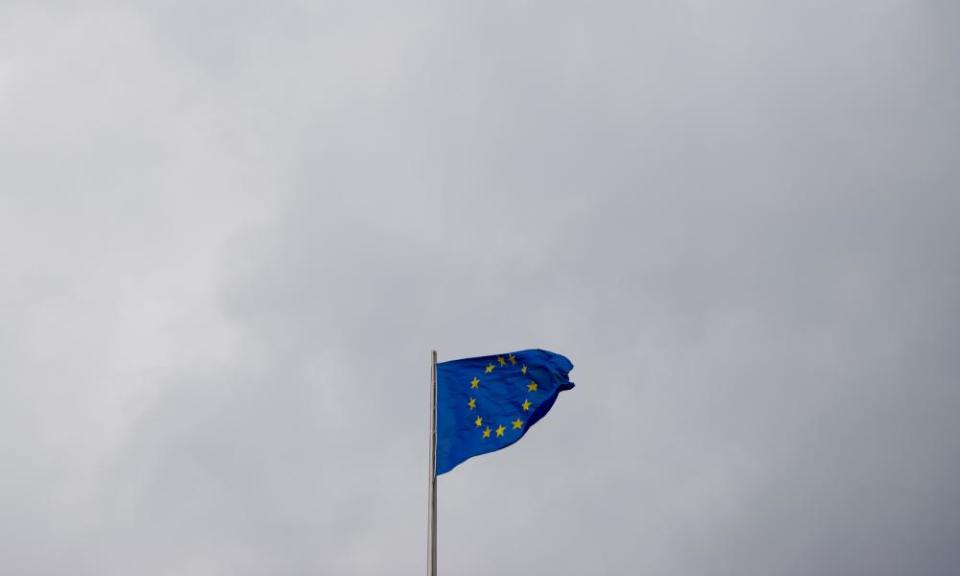 The European flag waves on top of German Bundestag