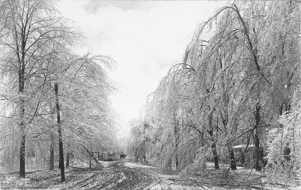 Lenawee County has had many severe ice storms over the years, including this one from 1922.