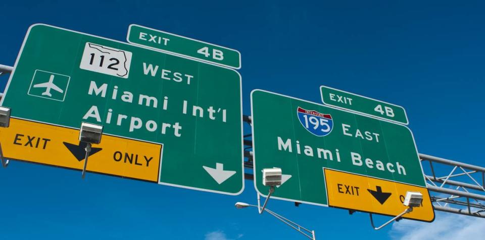 The way to get to Miami airport.